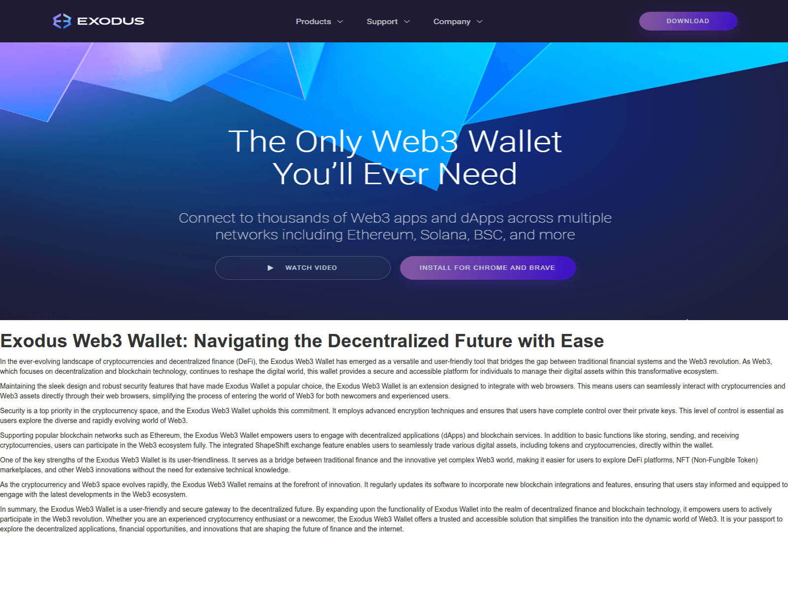Screenshot of exodusweeb3waleet.webflow.io