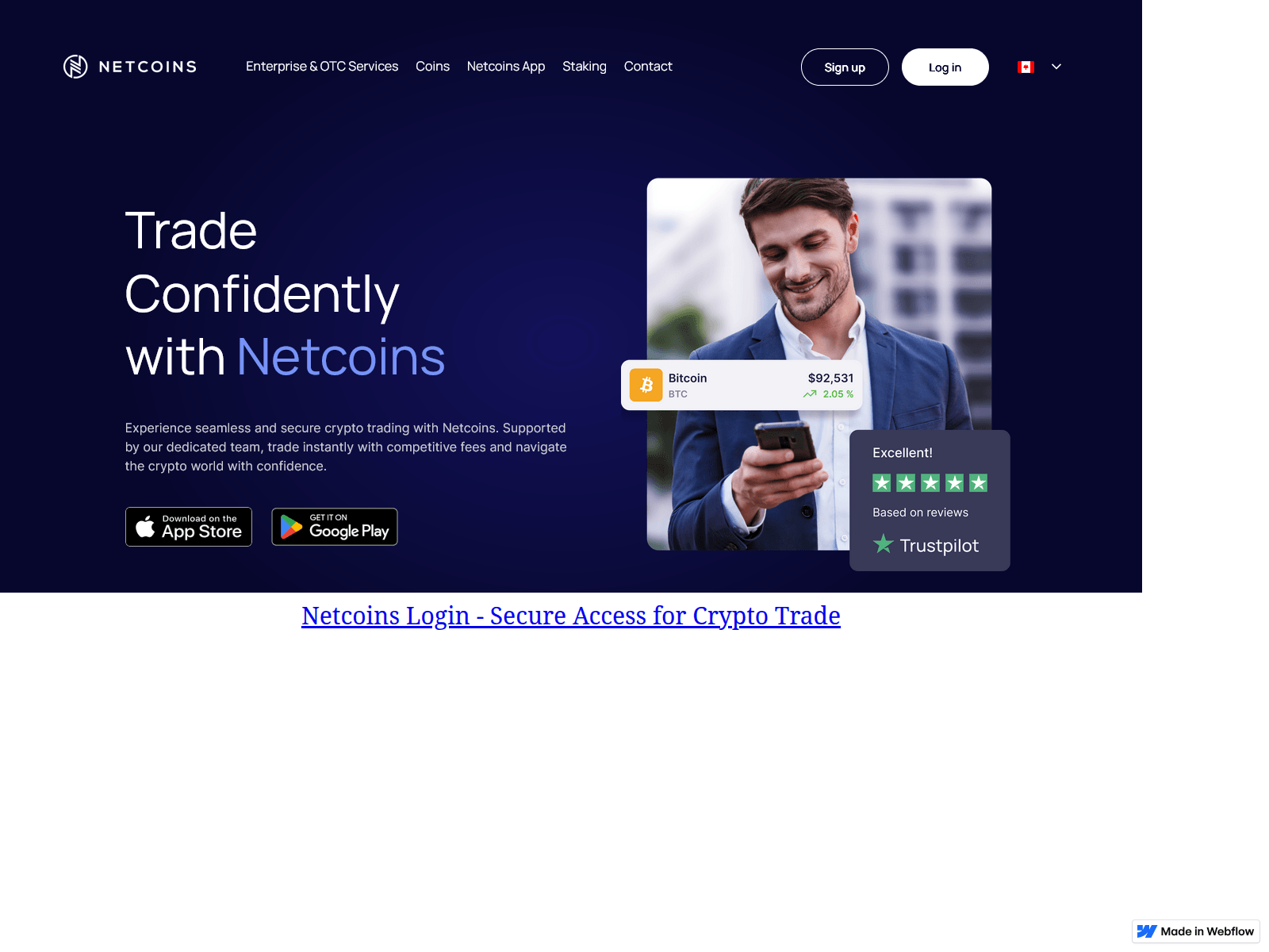 Screenshot of netcoinlogi-section.webflow.io