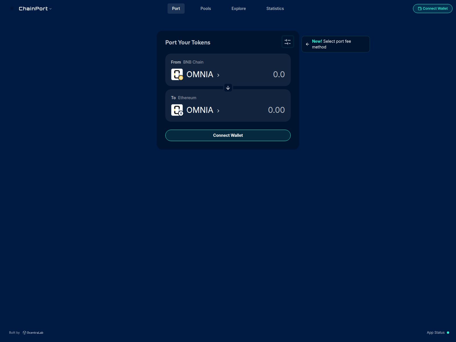Screenshot of app-chainport.xyz