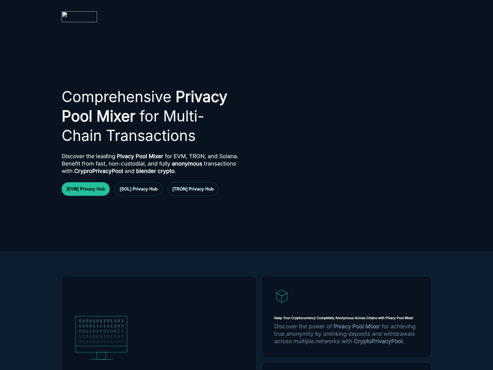 Screenshot of cryptoprivacypool.com