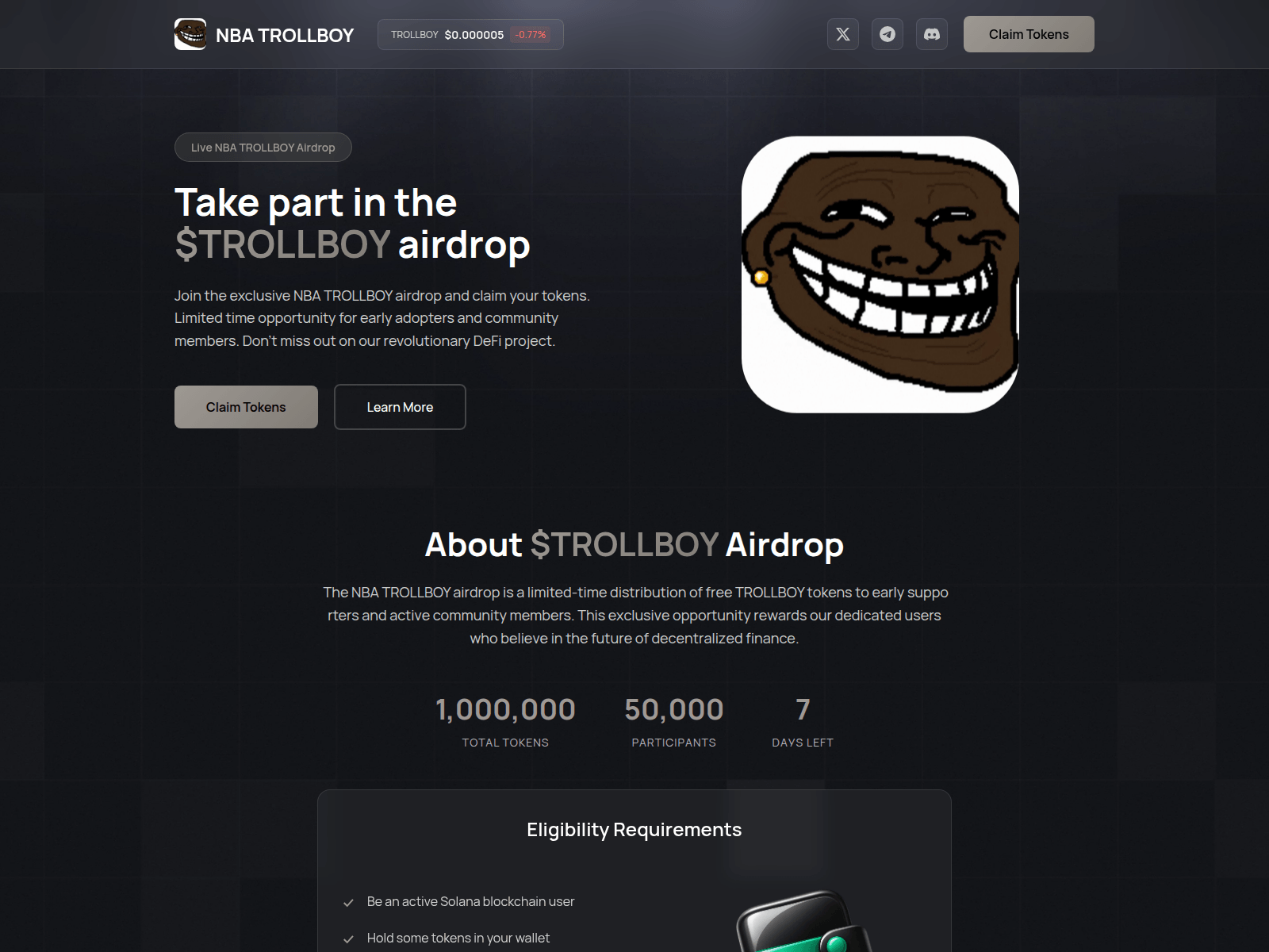 Screenshot of events-trollboy.xyz