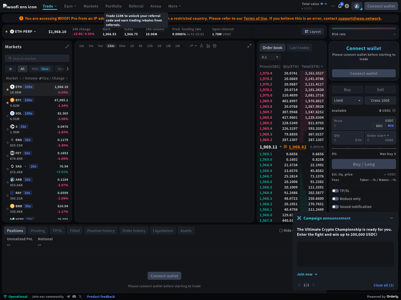 Screenshot of hypeliquid.exchange