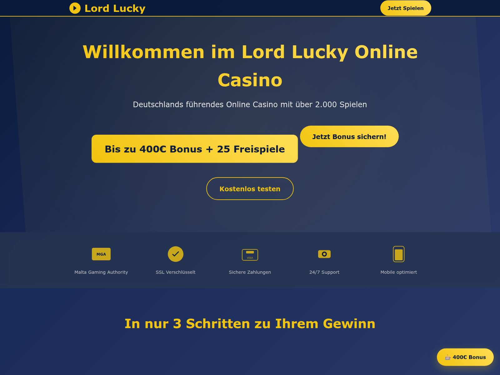 Screenshot of lordluckyde.com