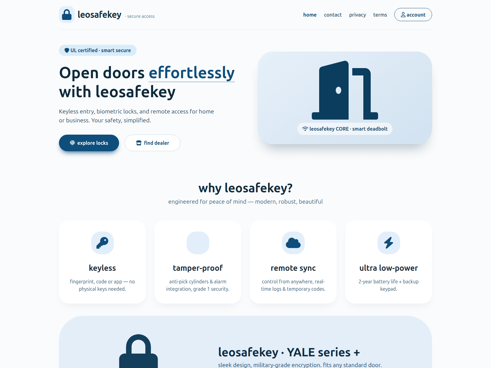 Screenshot of leosafekey.com