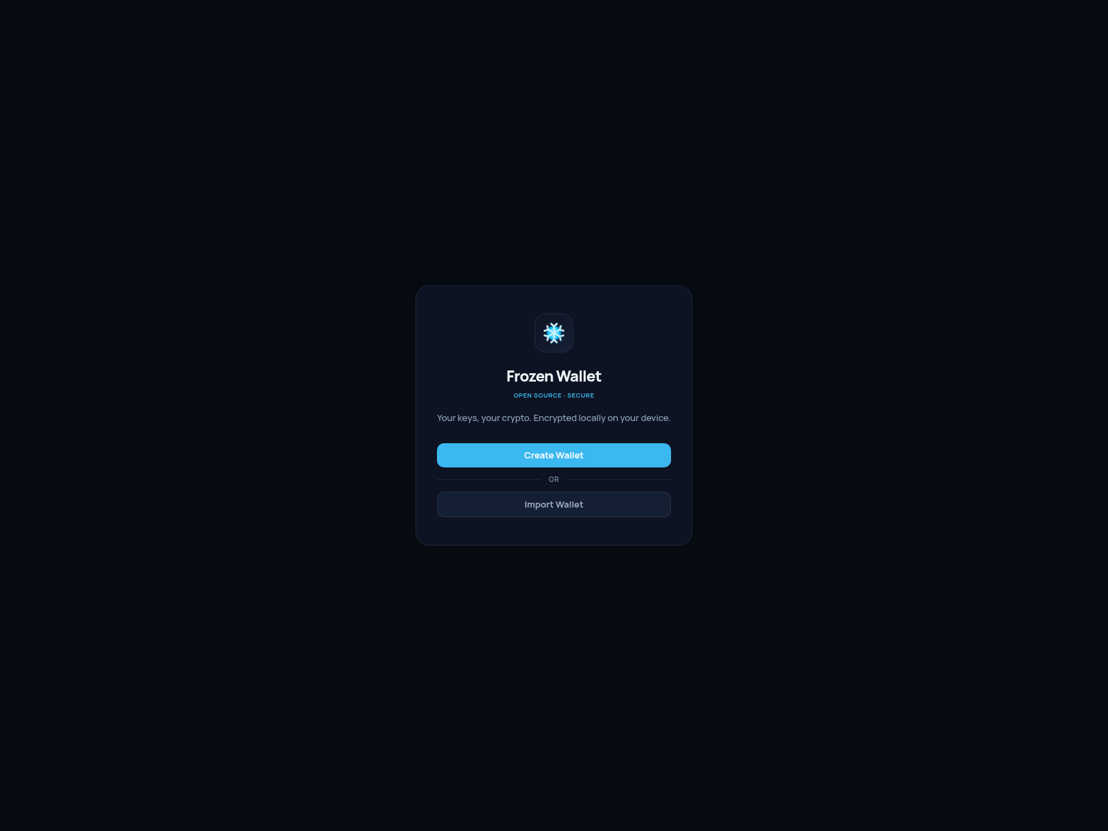 Screenshot of frozenwallet.live