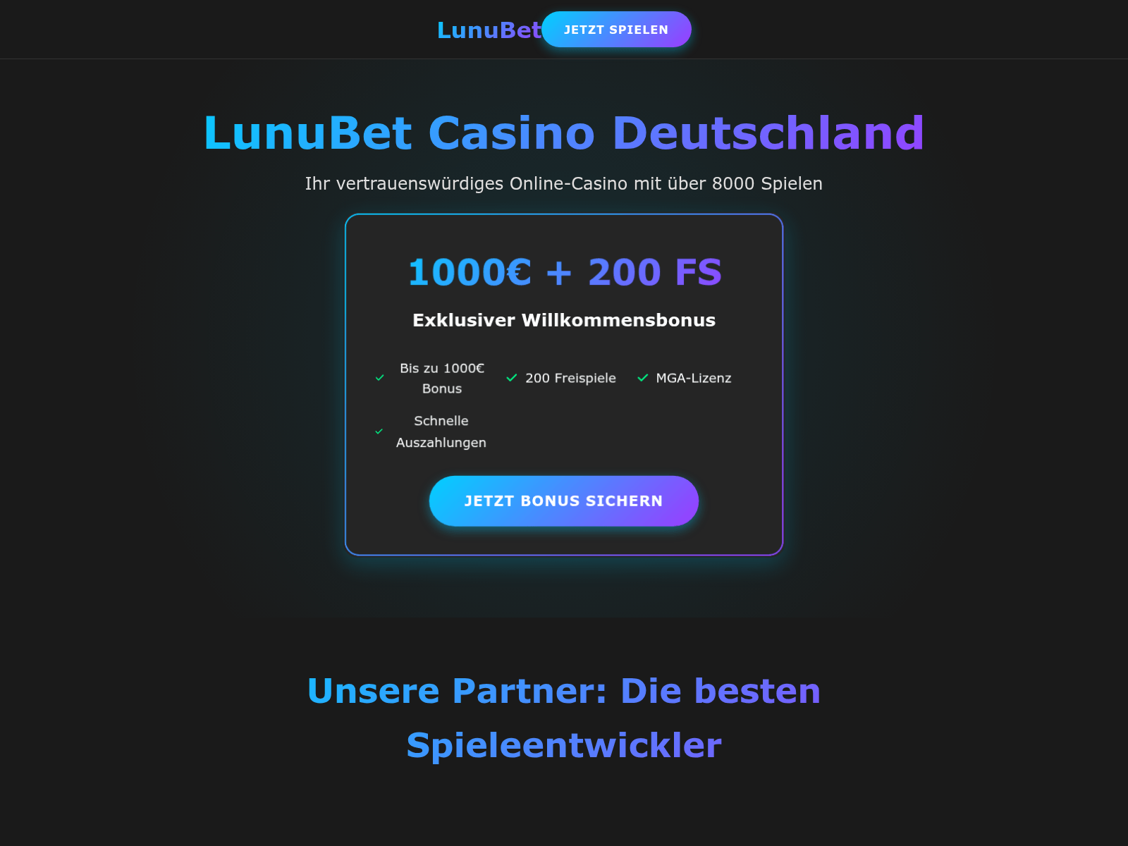 Screenshot of lunubetde.com
