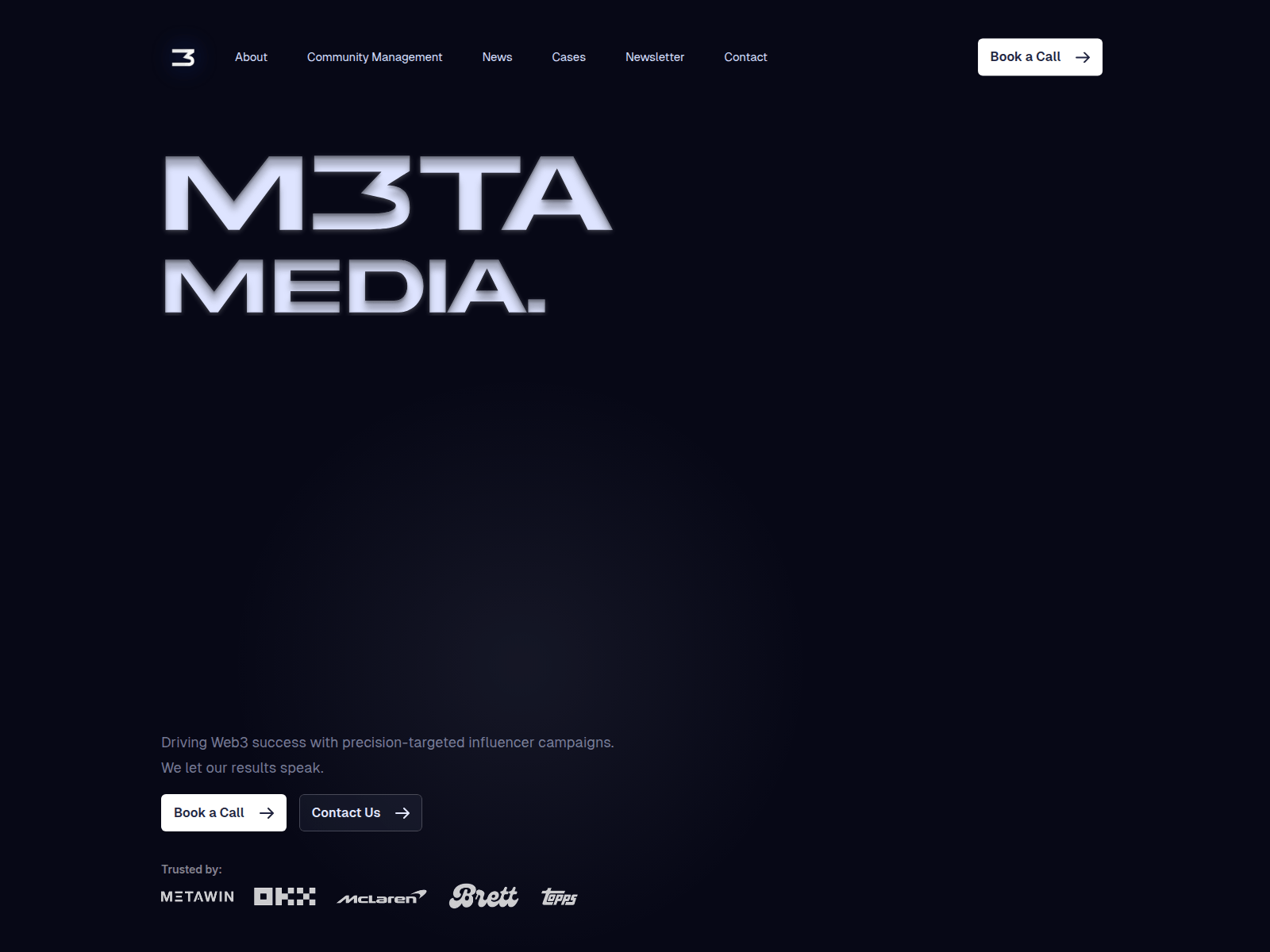 Forensic screenshot of m3tamedia.com