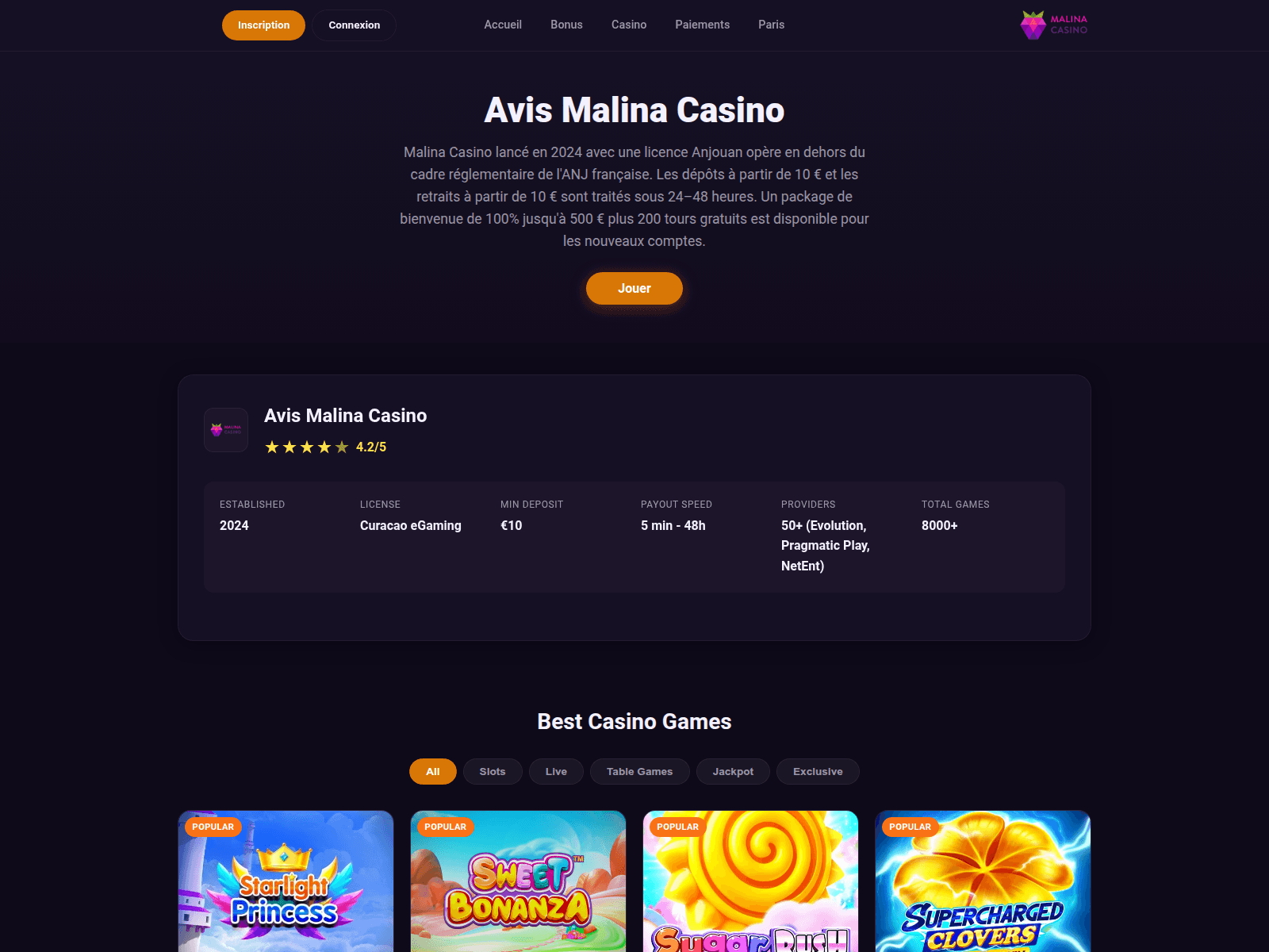 Screenshot of malinafr.org