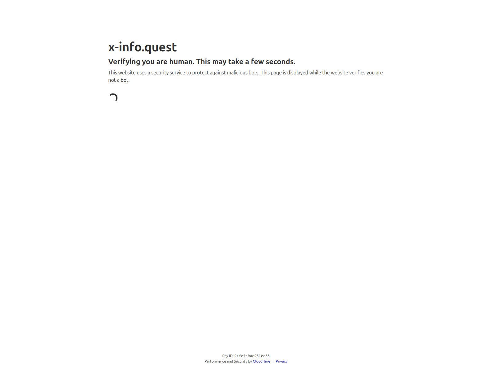 Screenshot of x-info.quest