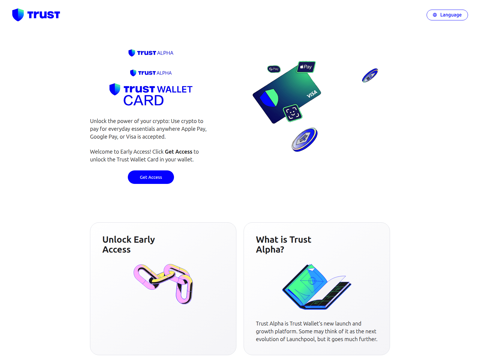 Screenshot of trustedcard.org