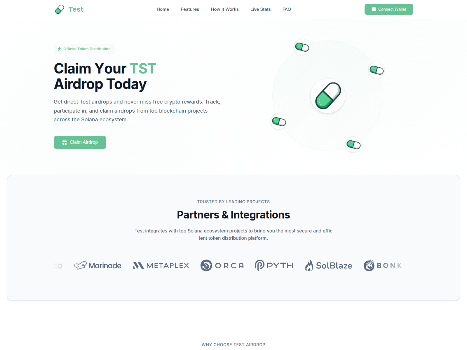 Screenshot of test.hitsol.xyz