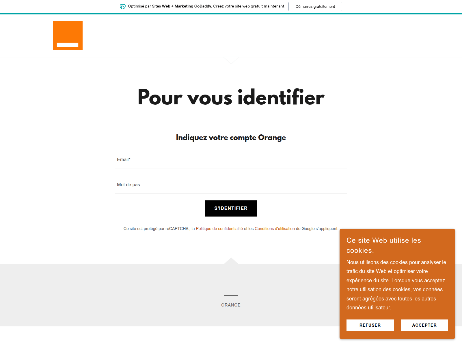 Screenshot of orange97.godaddysites.com