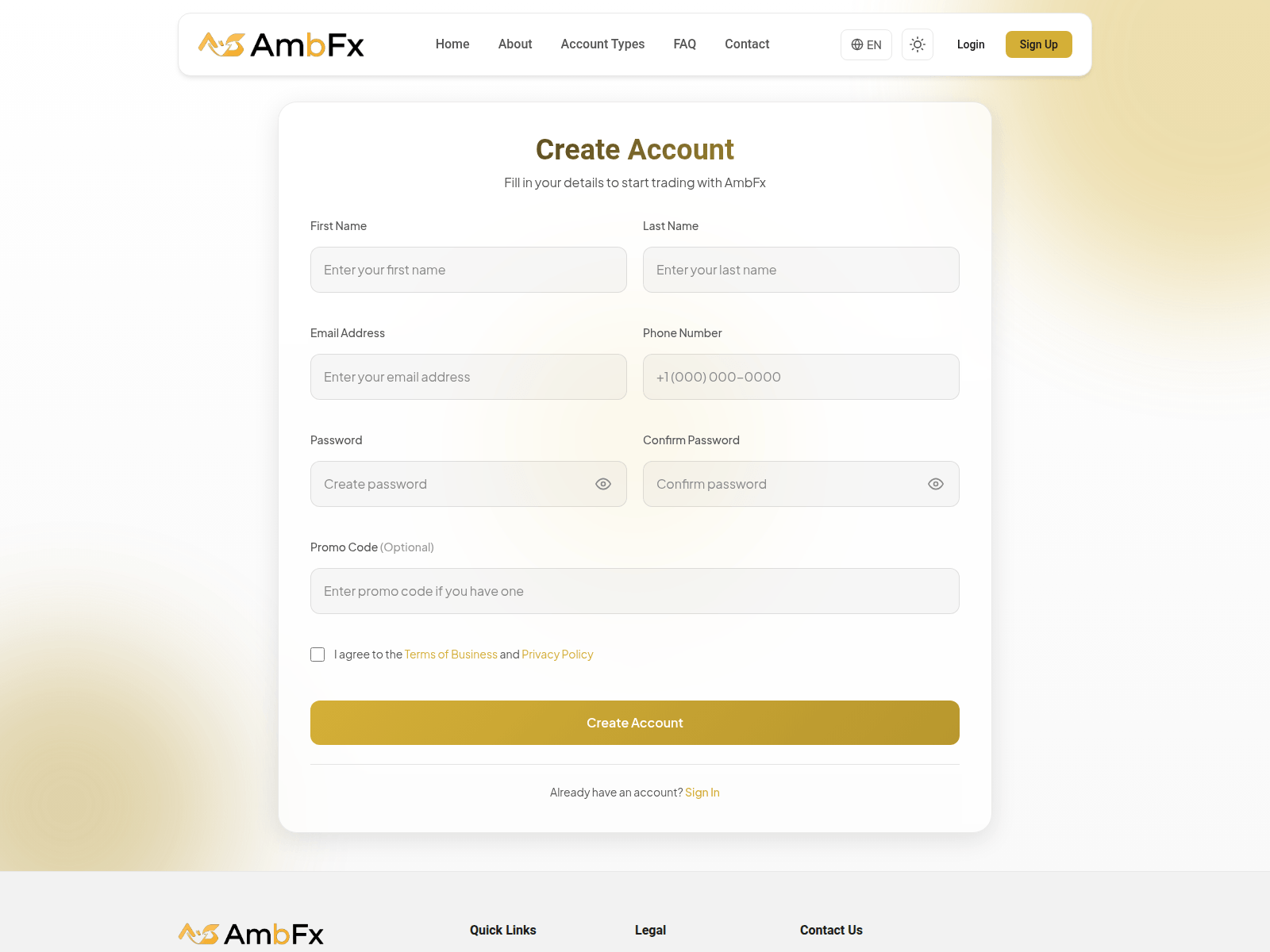 Screenshot of ambfx.net