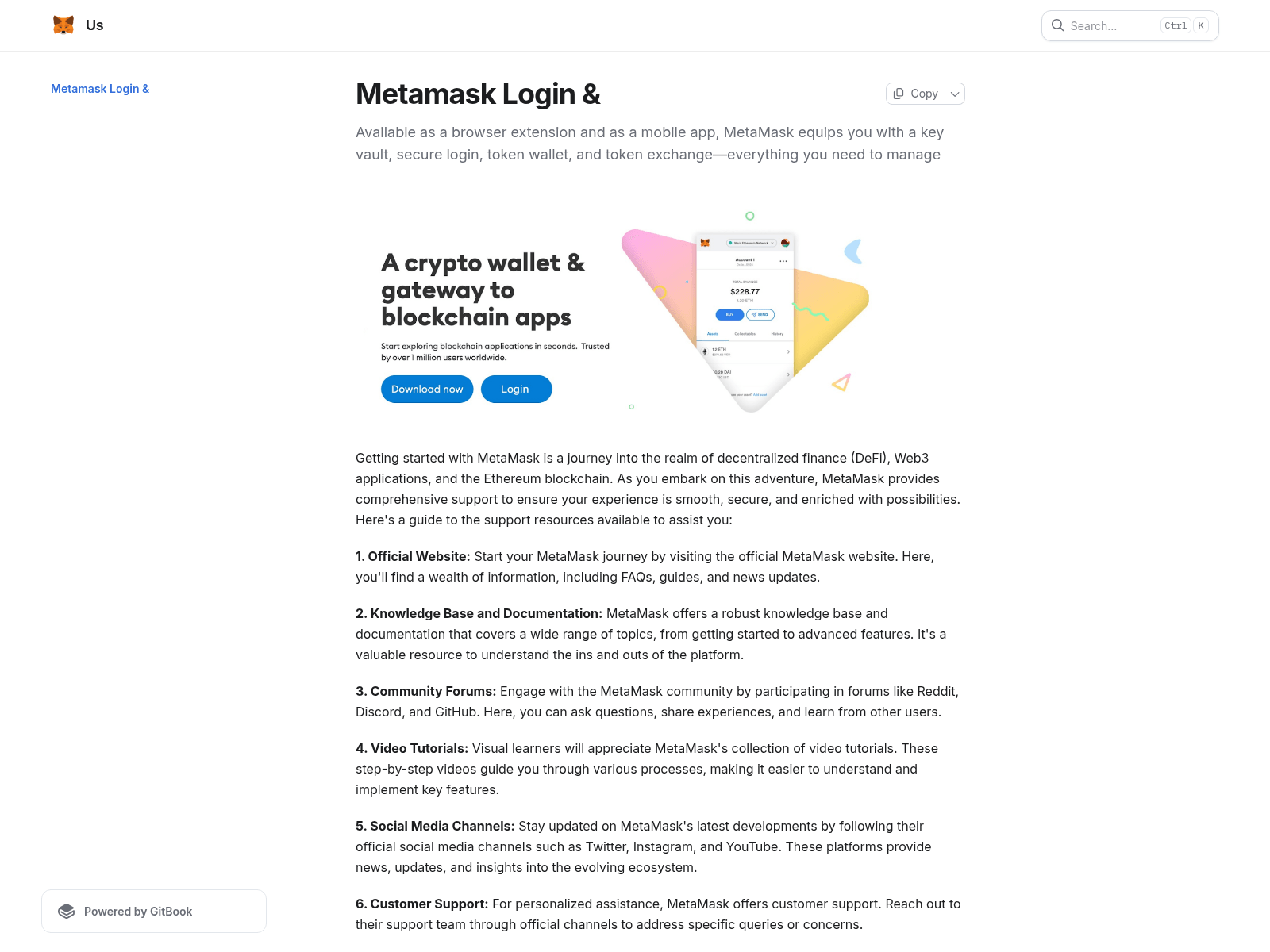 Screenshot of metaskloguin.gitbook.io