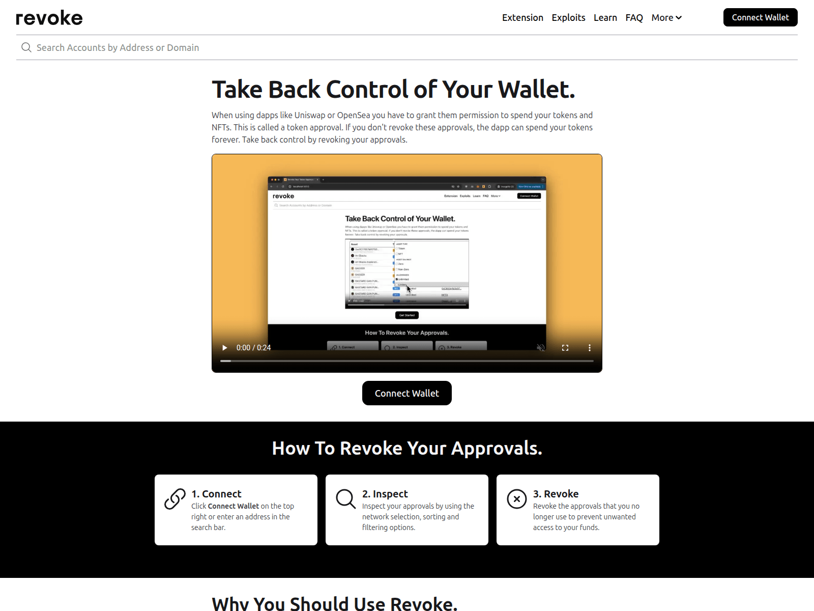 Screenshot of app.revokcash.xyz