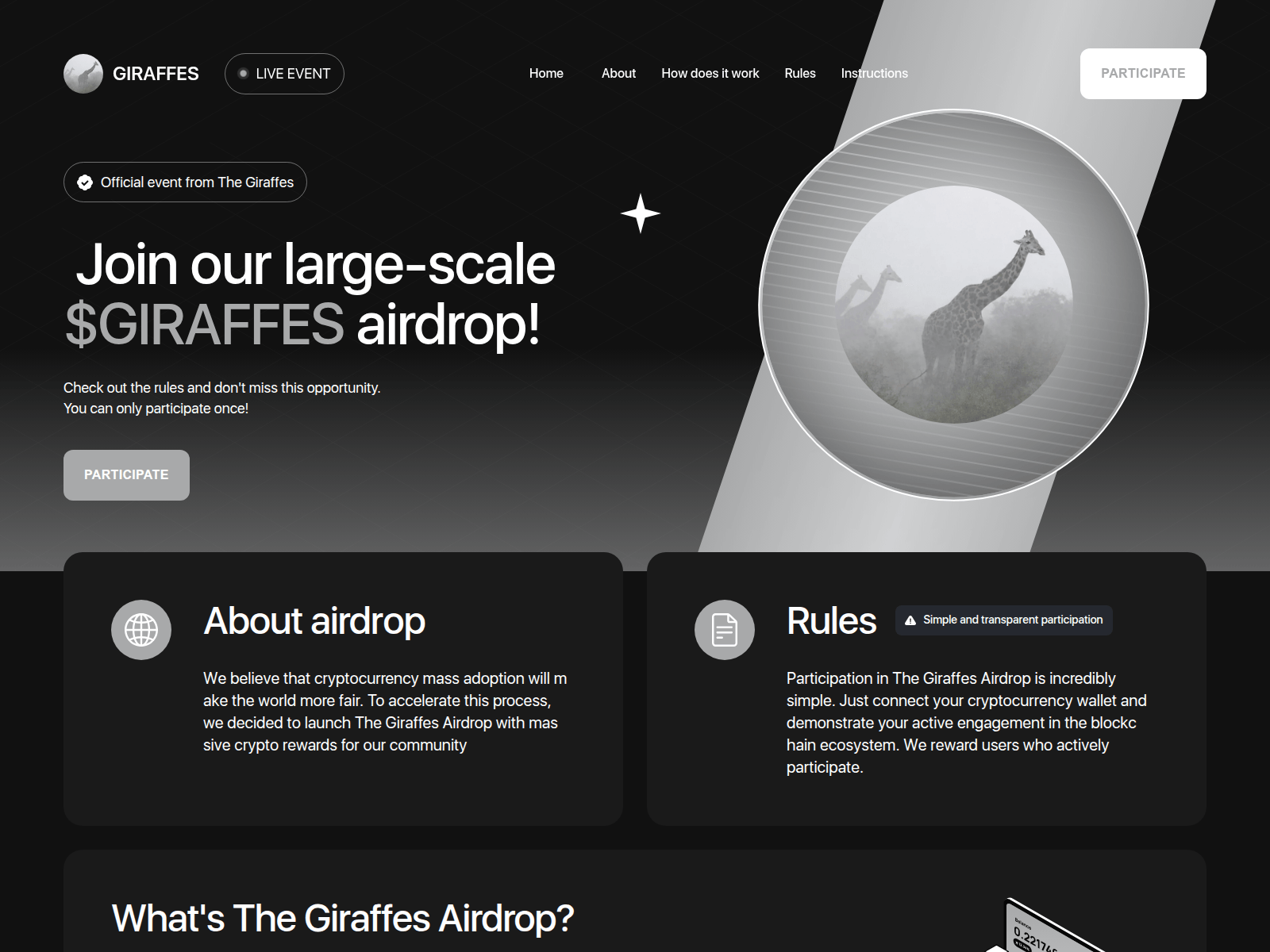 Screenshot of giraffes.fonudation.info