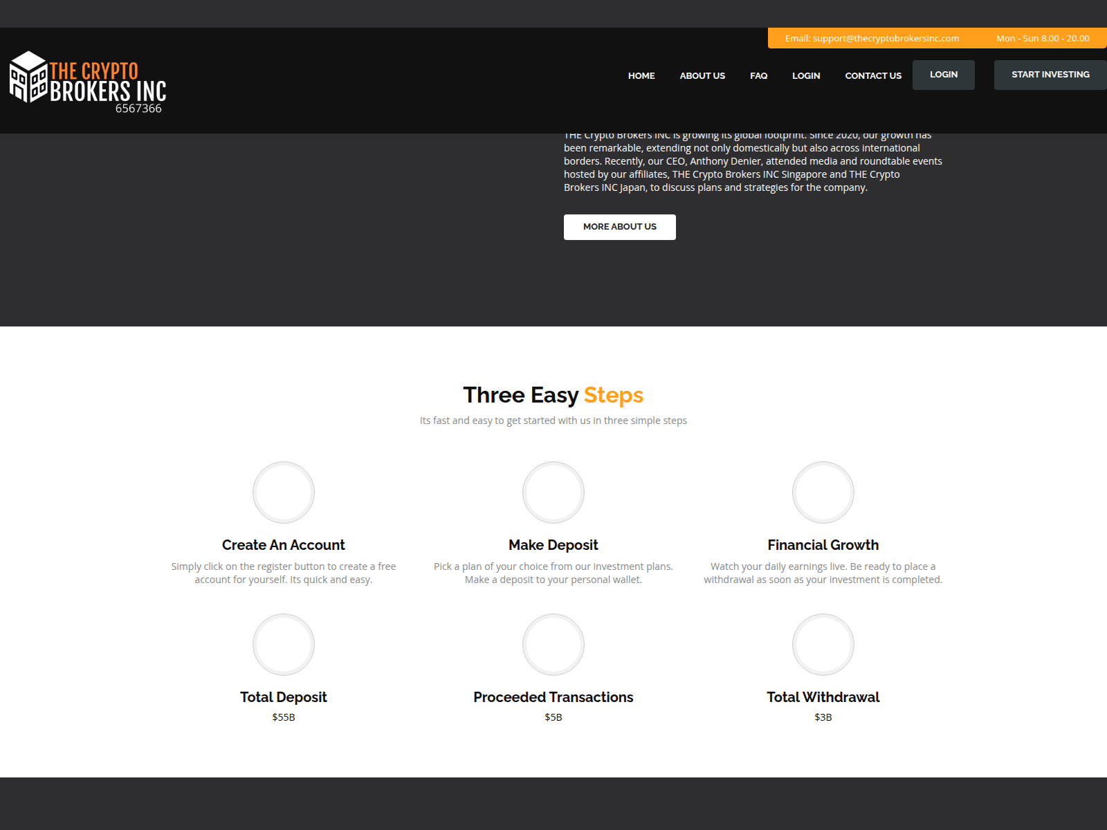 Screenshot of thecryptobrokersinc.com