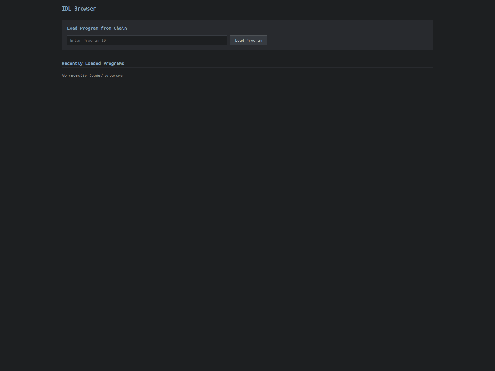 Screenshot of solana-idl-browser.nptr.xyz