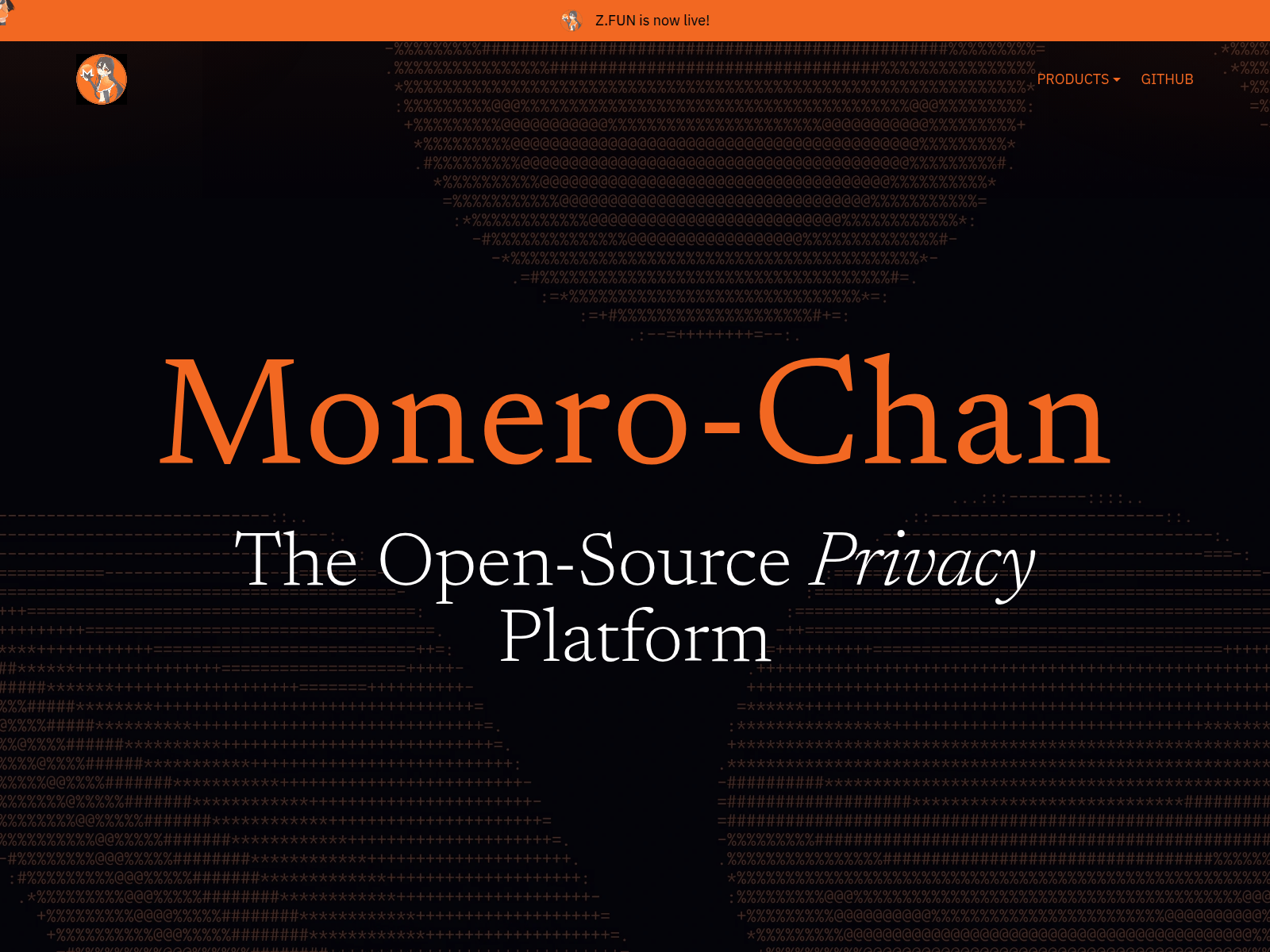 Screenshot of monero-chan.org