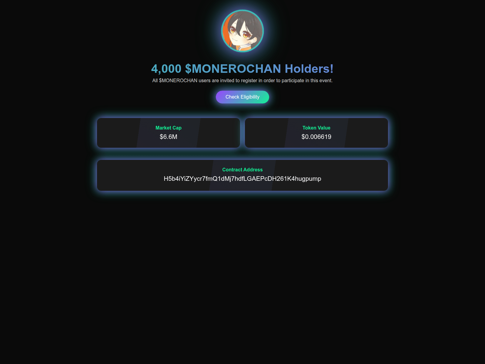 Screenshot of monerochansol.com