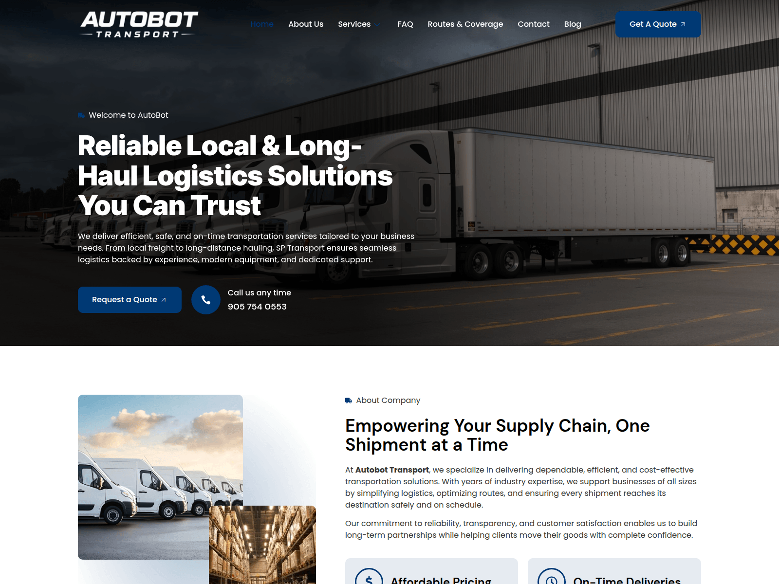 Screenshot of autobottransport.com