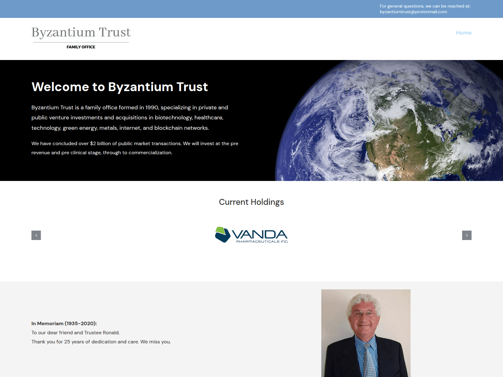 Screenshot of byzantiumtrust.com