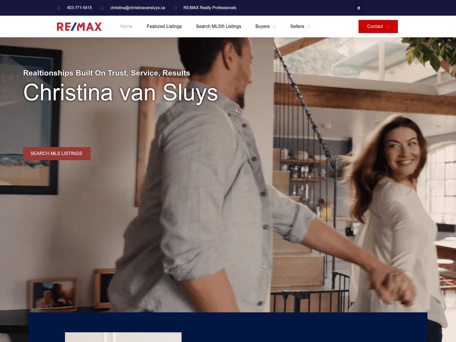 Screenshot of christinavansluys.com