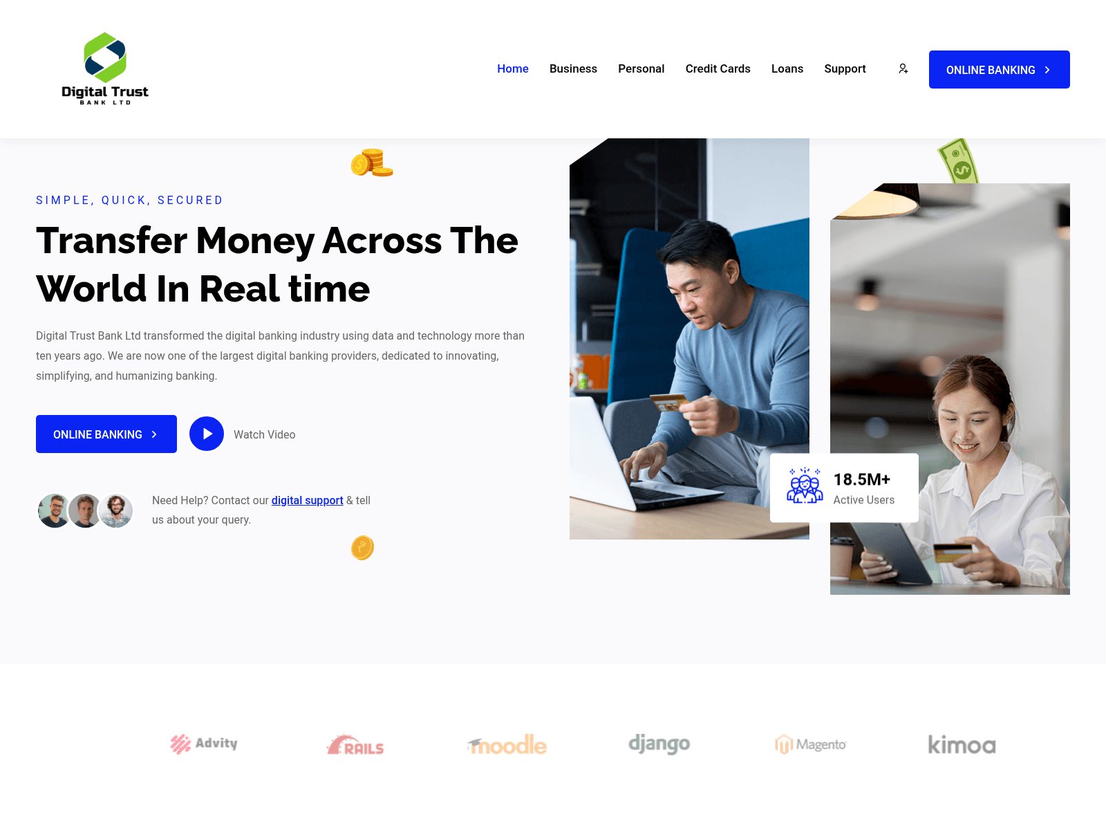 Screenshot of digitaltrustbank.online