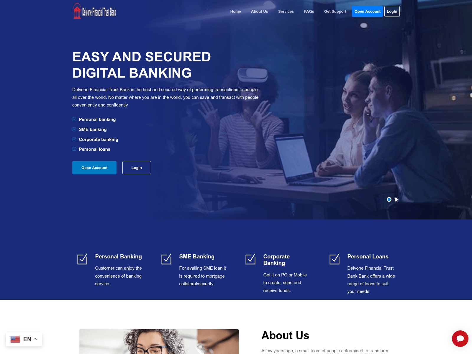 Screenshot of delvonetrustplc.com
