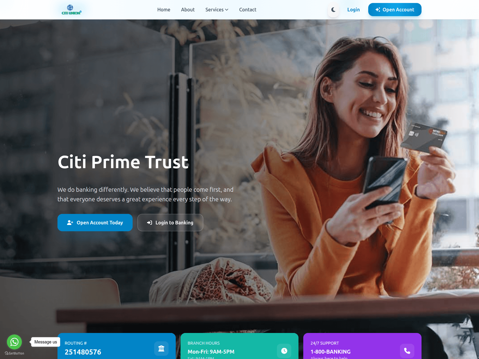 Screenshot of citiuniononline.com