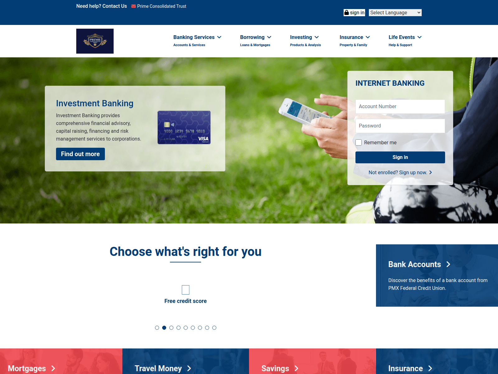 Screenshot of primeconsolidatedtrust.online