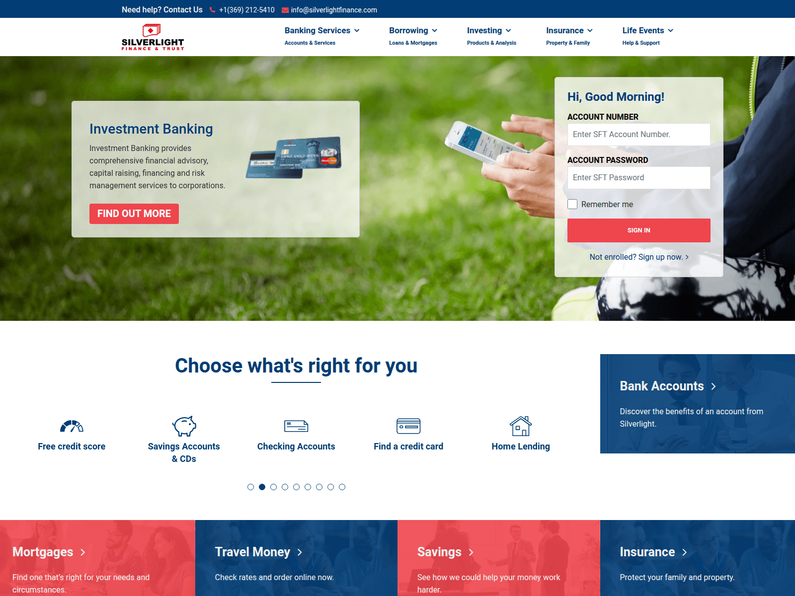 Screenshot of silverlightfinance.com