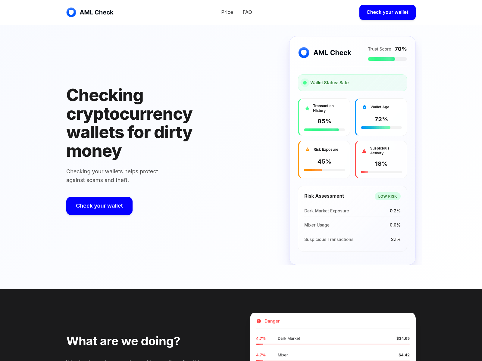 Screenshot of amlchecknow.digital