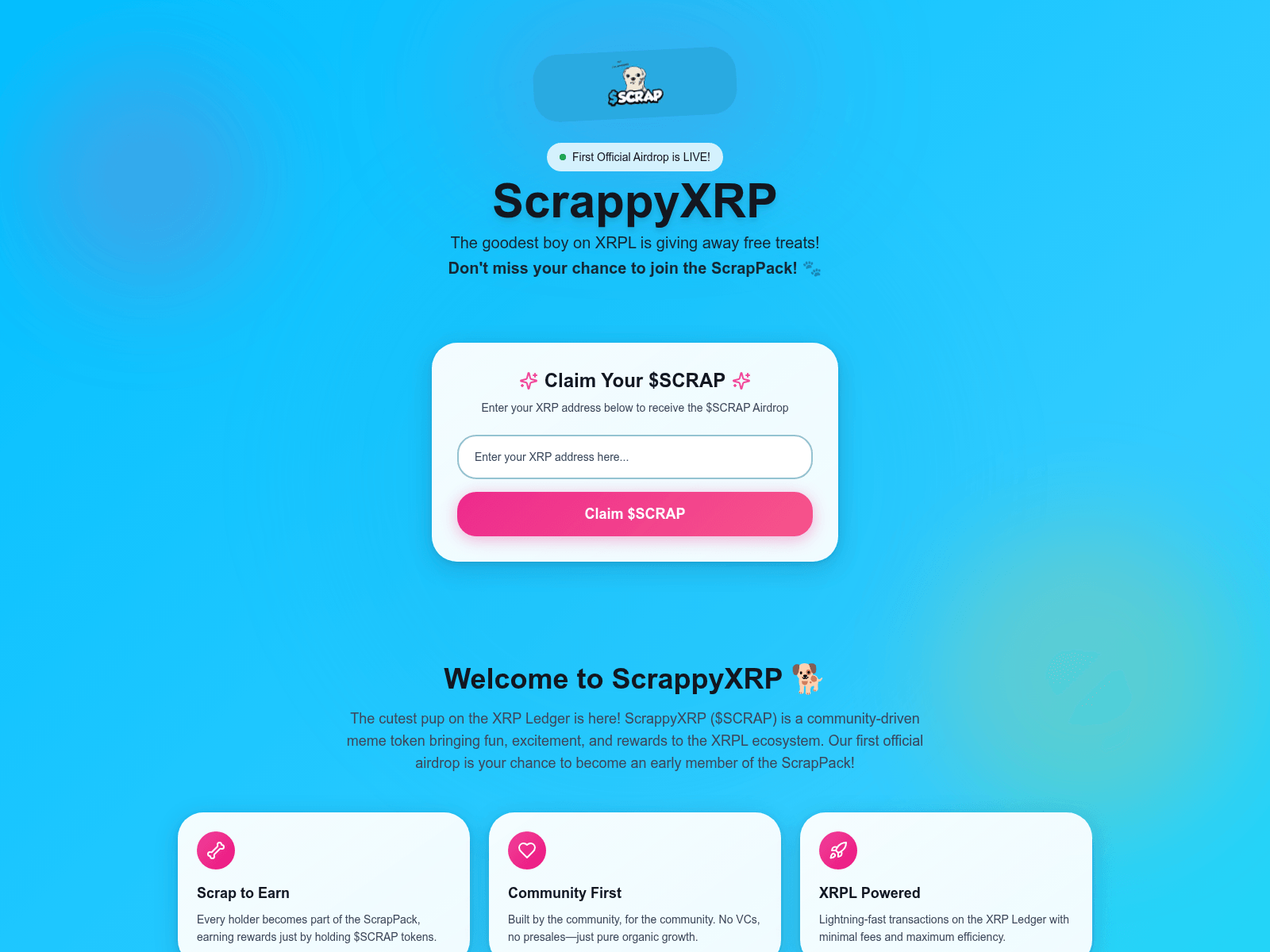 Screenshot of scrapxrp.info