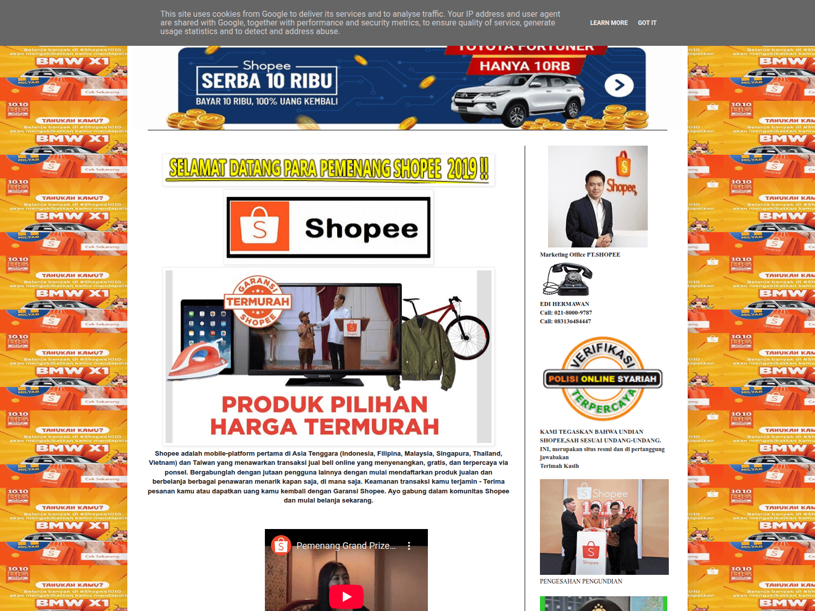 Screenshot of shopee2449.blogspot.com