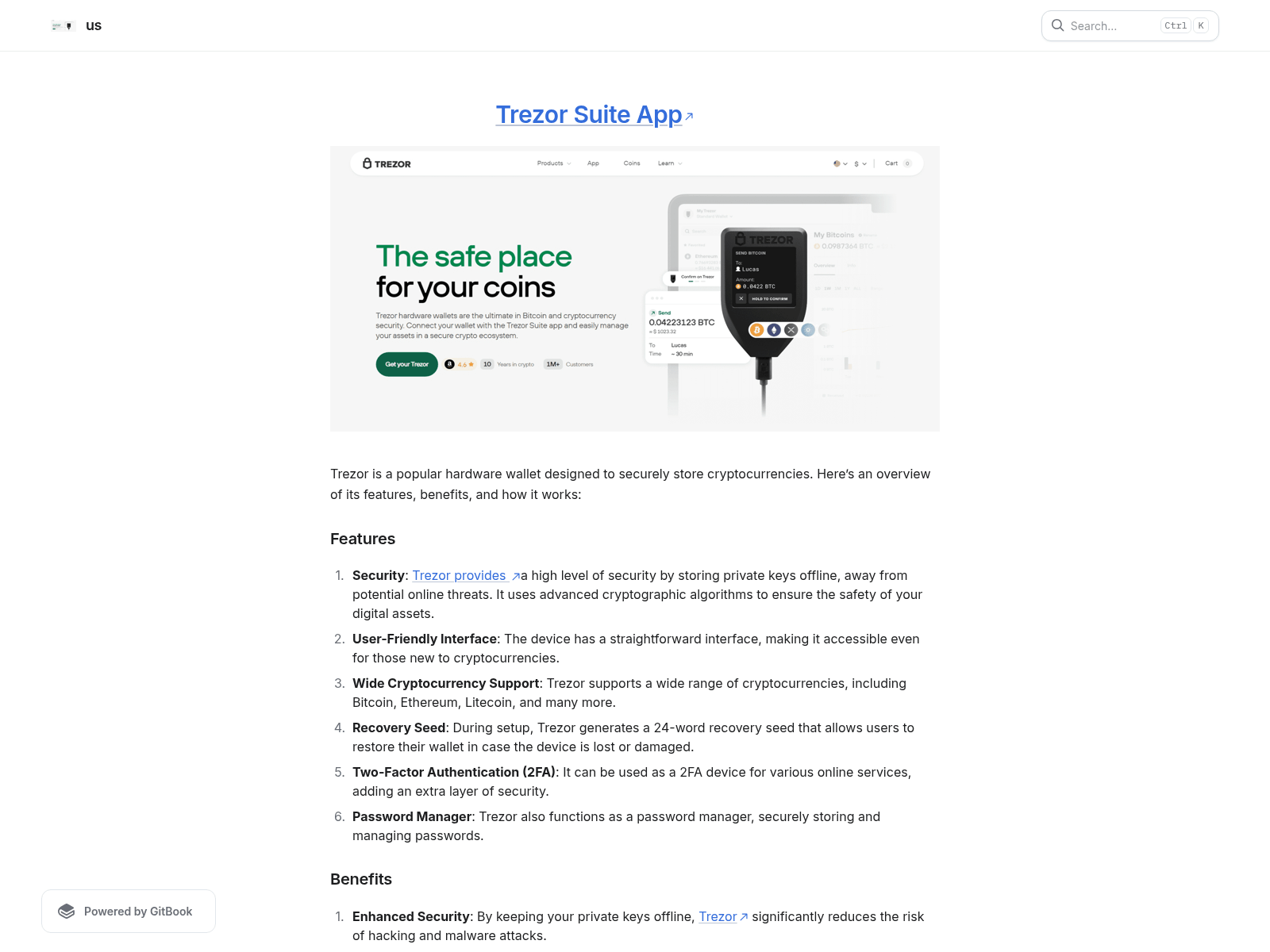 Screenshot of trezor-hardware-web.gitbook.io