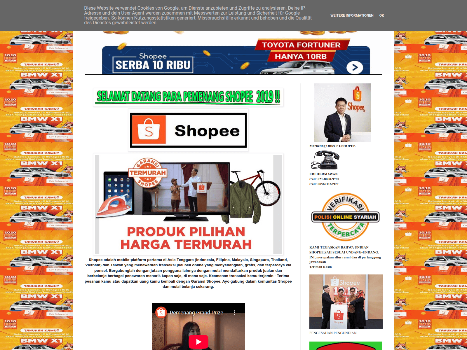 Screenshot of shopee1927.blogspot.com