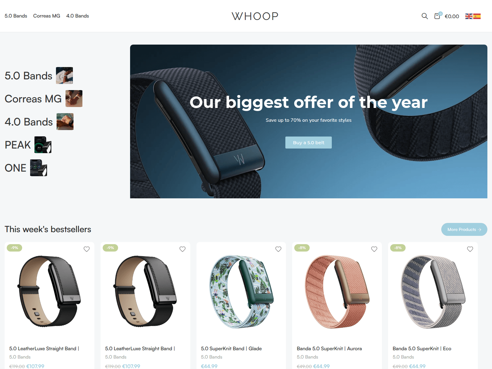 Screenshot of whoop-spain.com