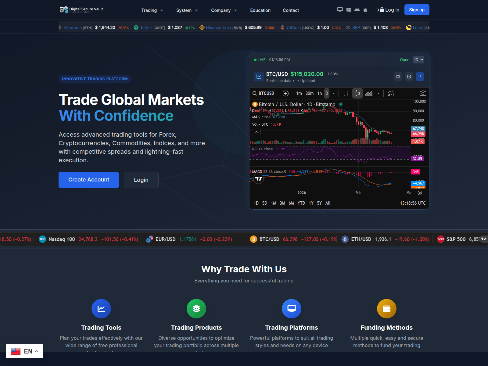 Screenshot of digitalsecurevault.com