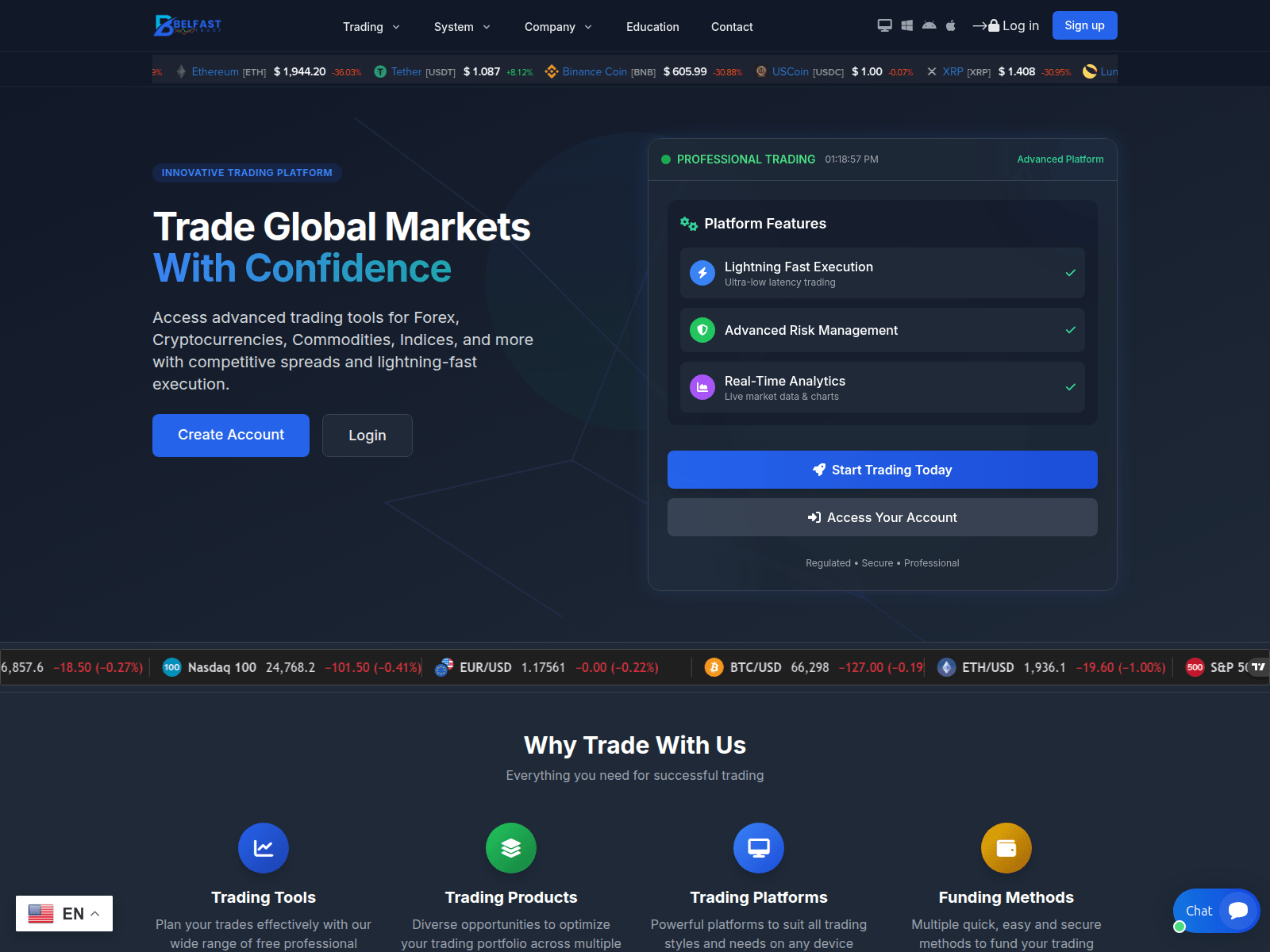 Screenshot of belfasttrade.live