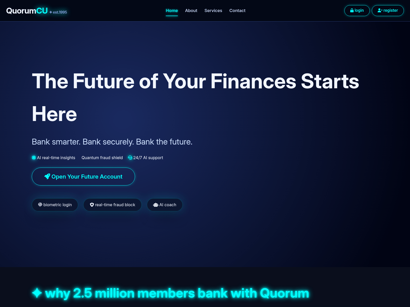 Screenshot of quorumcu.com
