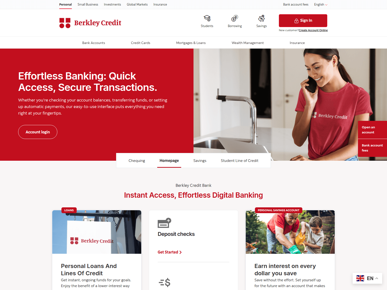 Screenshot of www.app.berkeleycreditbank.com