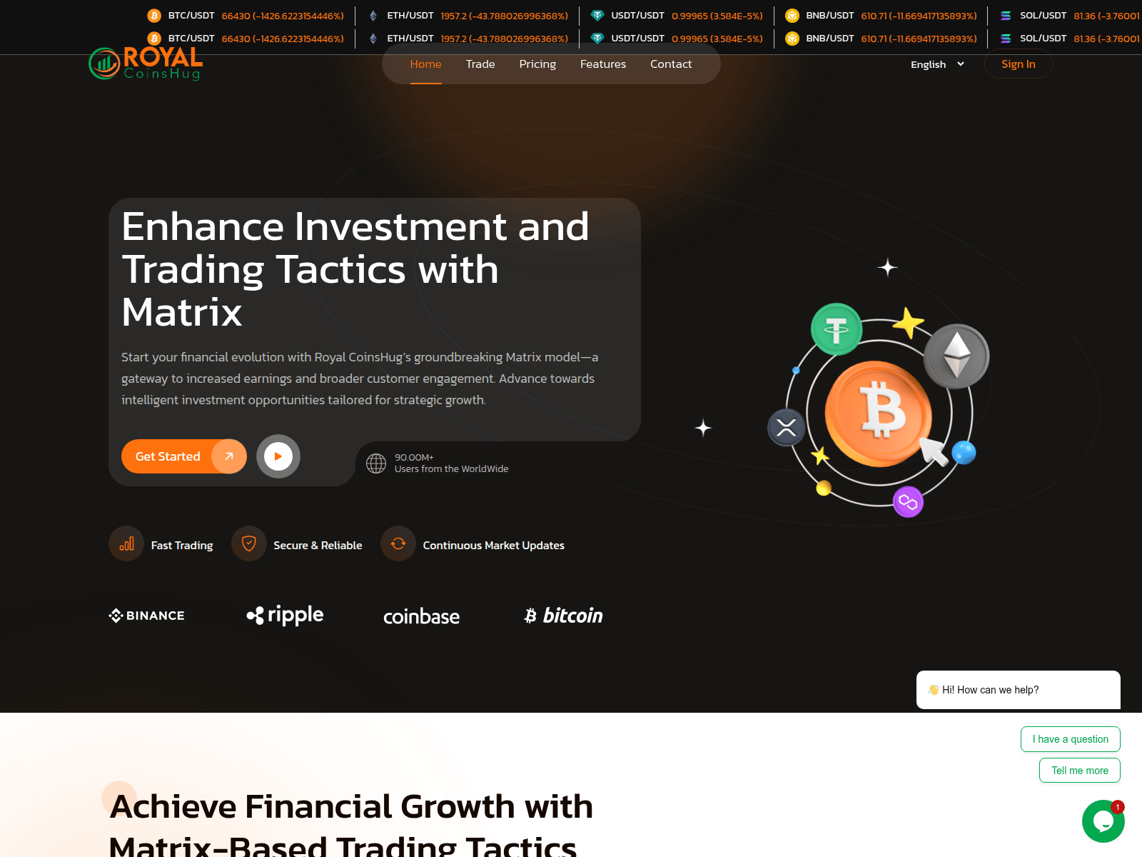 Screenshot of royalcoinshug.com