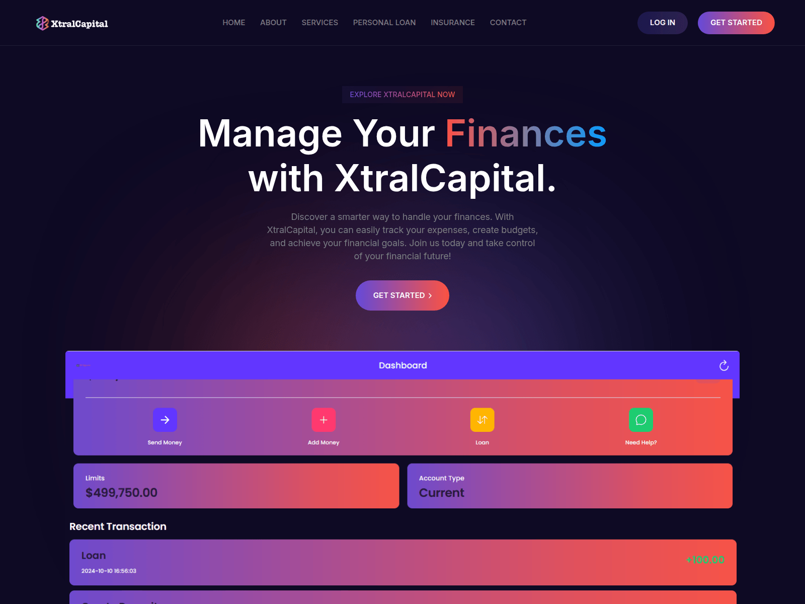 Screenshot of xtralcapital.com.glennpowell.com