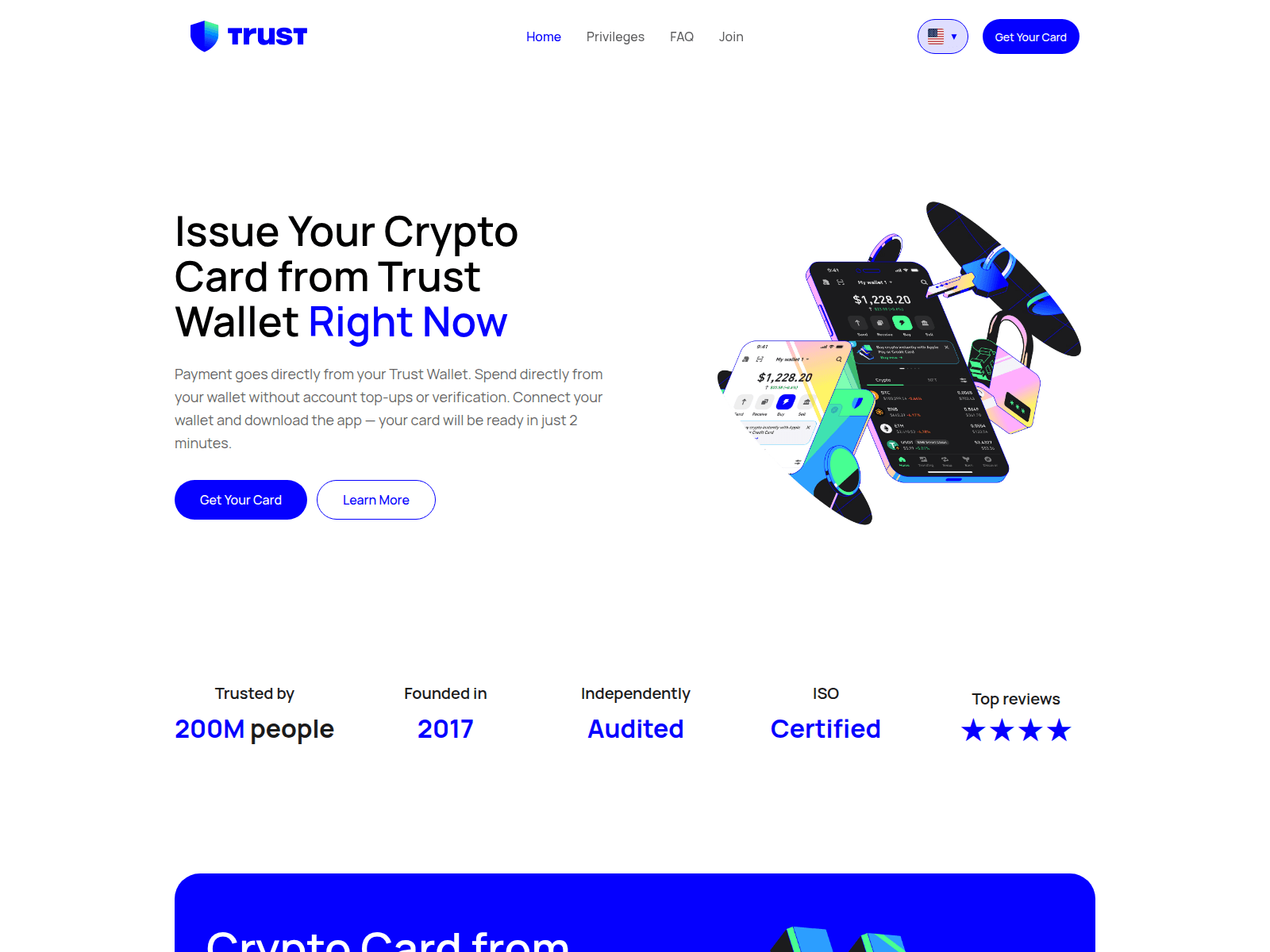 Forensic screenshot of trustcard.click