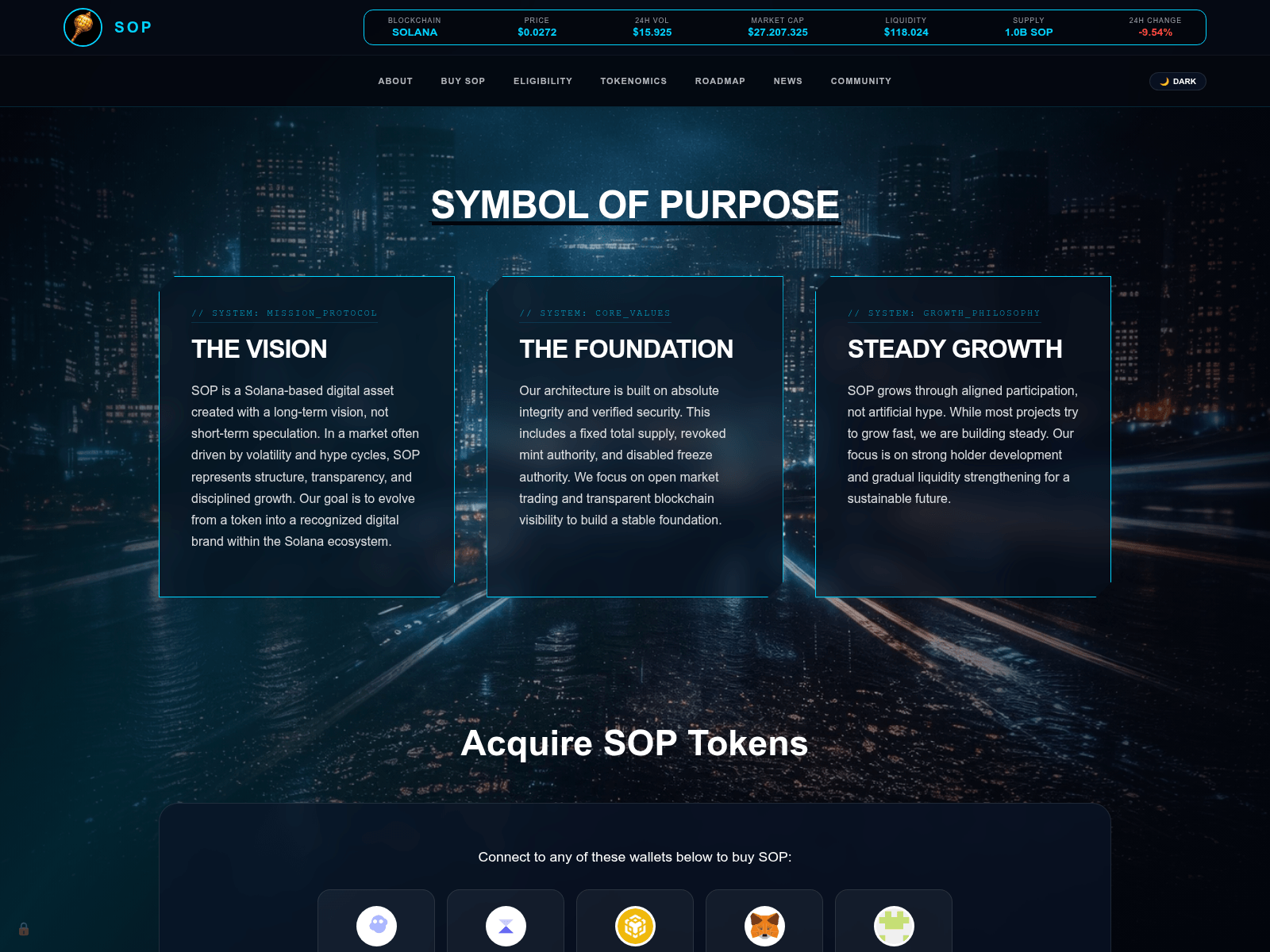 Screenshot of www.symbolofpurpose.com