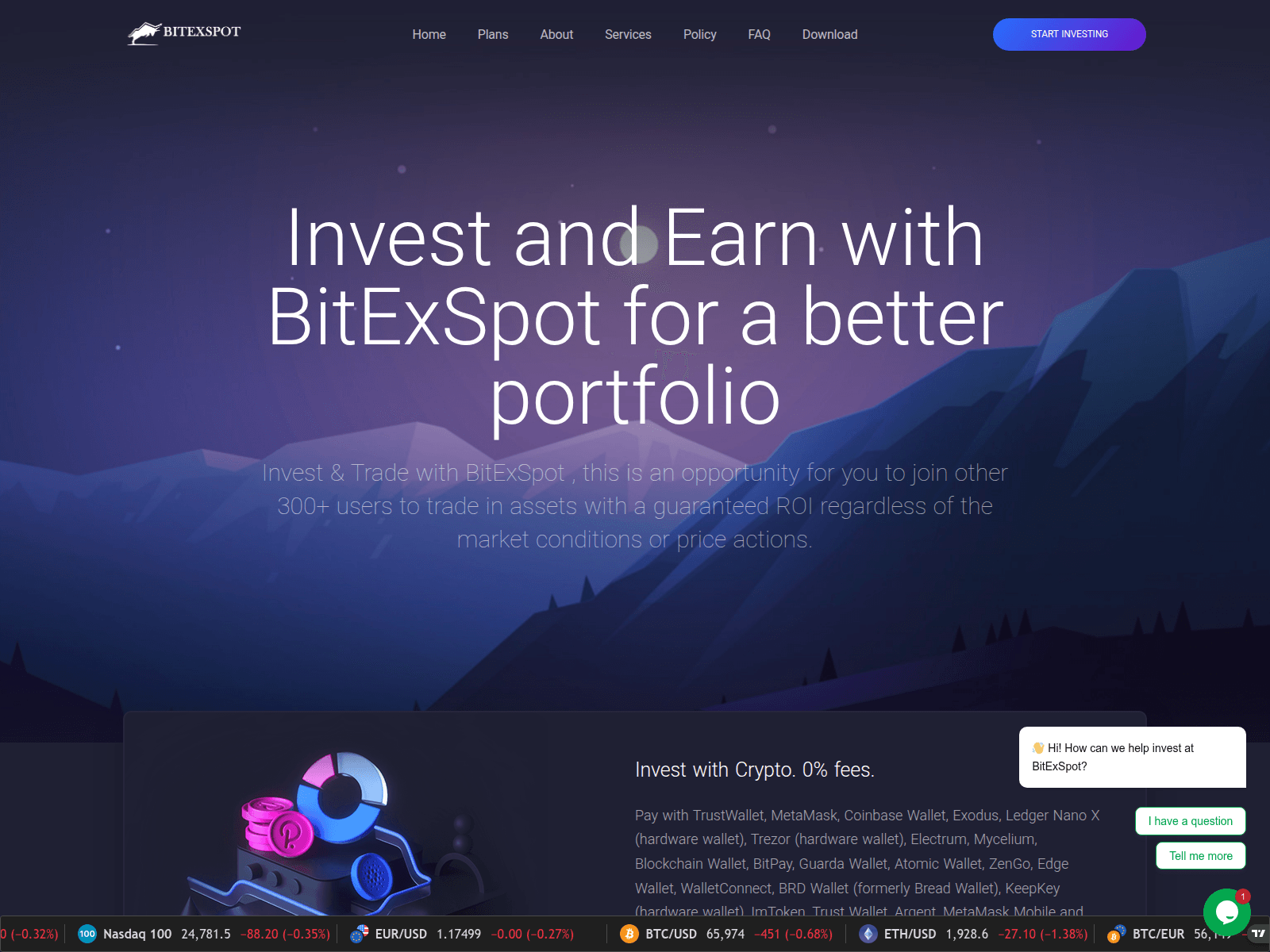 Screenshot of www.bitexspot.com