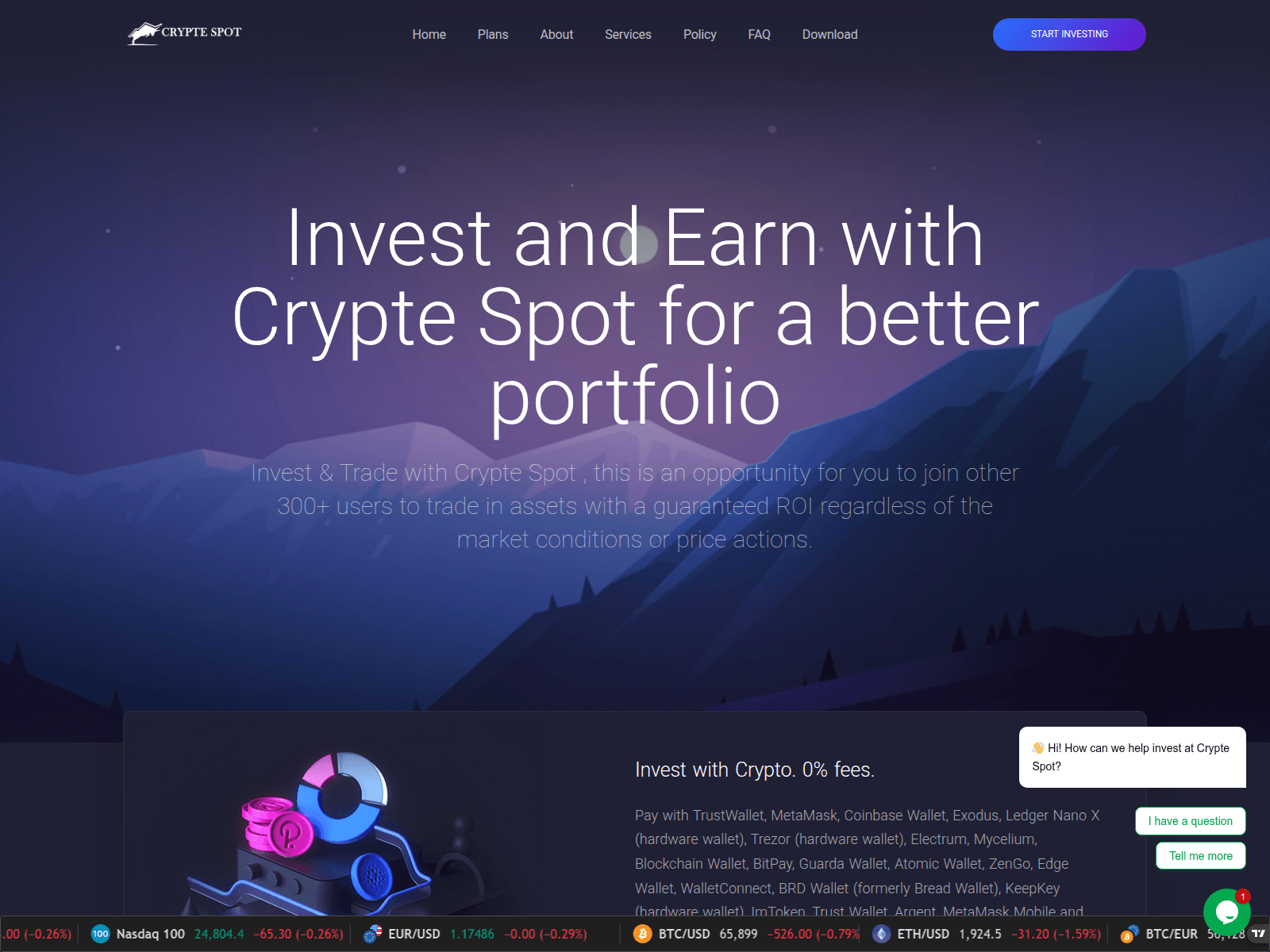 Screenshot of www.cryptespot.com