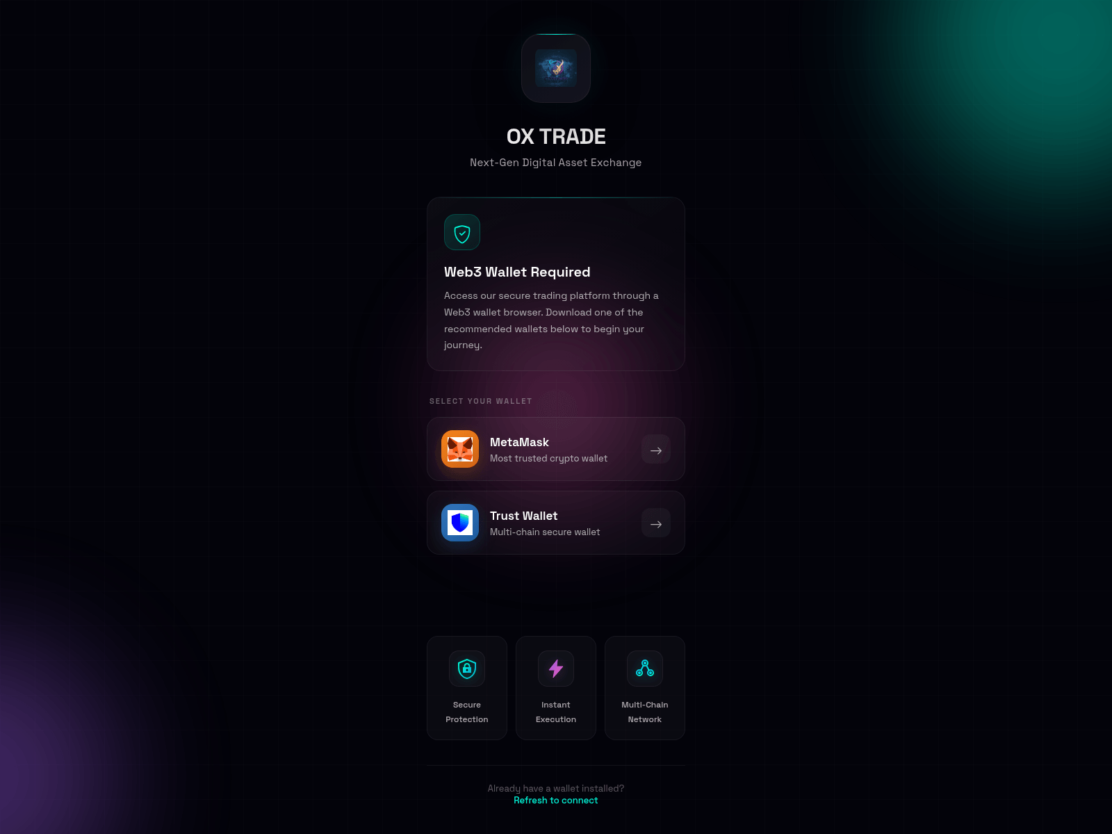 Screenshot of oxtrademarket.top