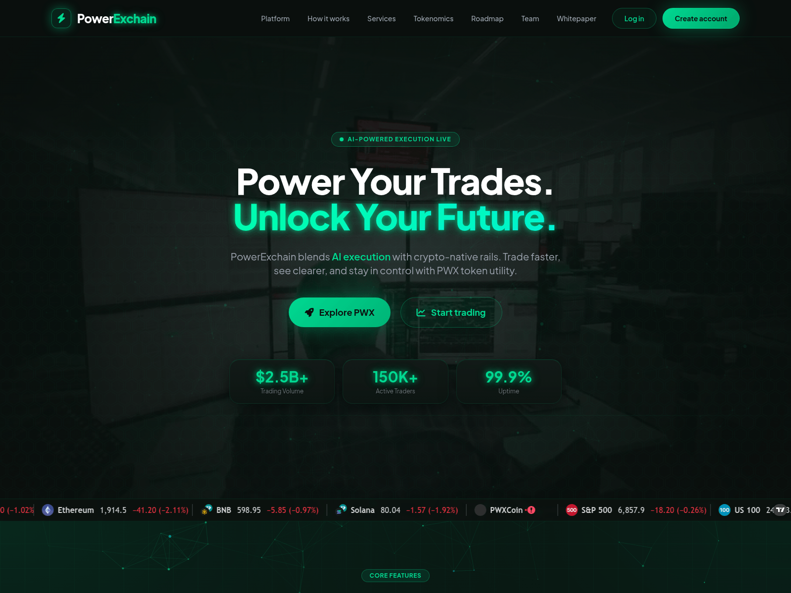 Screenshot of powerexchain.com